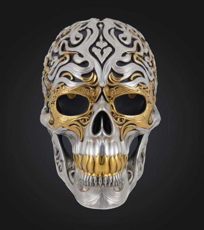 Skull Pattern Full Face Mask - Skull Full Face Mask 3D print model