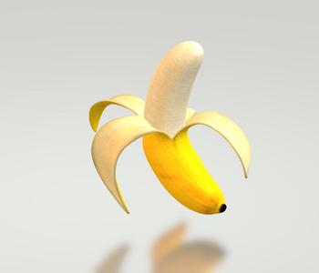Peeled banana