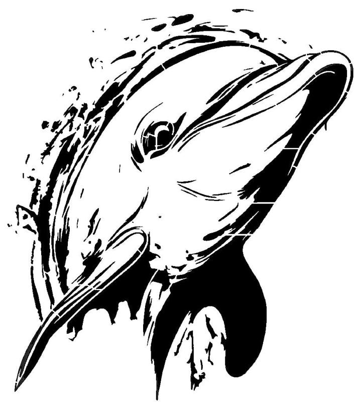 Dolphin stencil