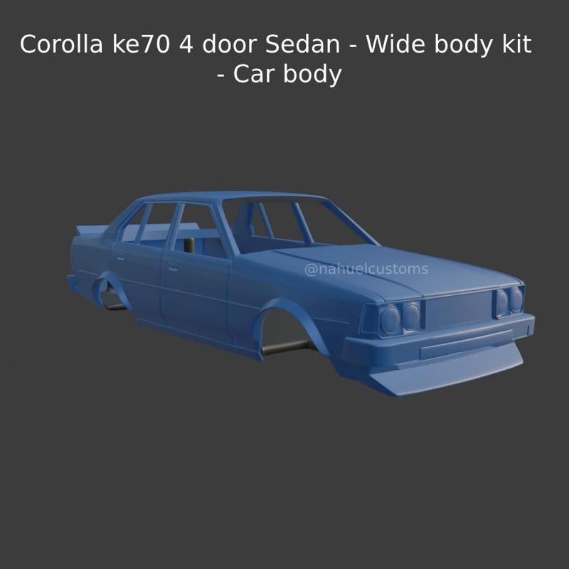 Toyota Corolla ke70 4 door Sedan - Wide body kit - Car body