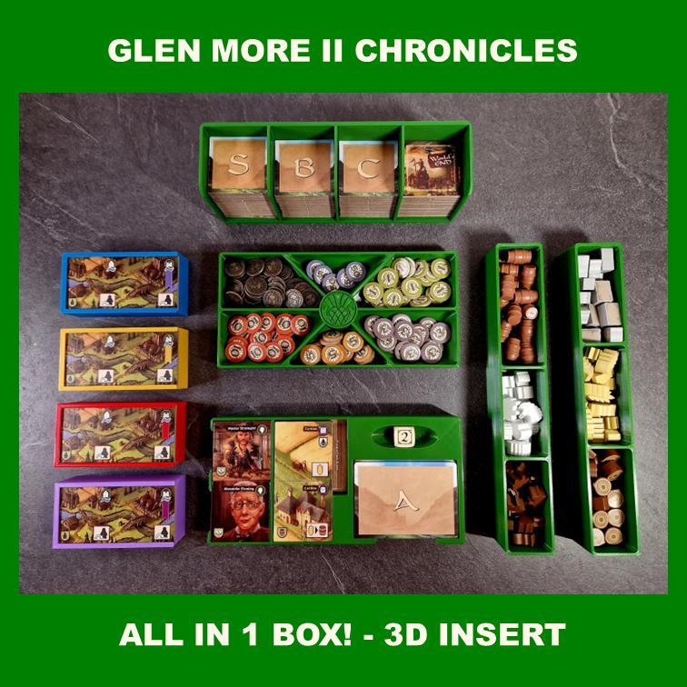 GLEN MORE II (2) CHRONICLES + HIGHLAND GAMES Erw. INSERT (INSERT, ORGANIZER, INLAY)