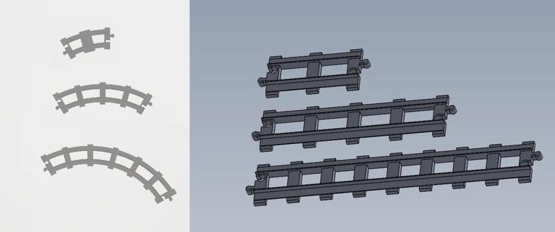 Duplo Rail, Cross, Curve, extra long