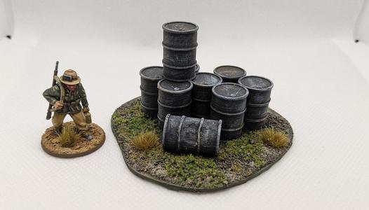 28mm oil barrels for Bolt Action/Warhammer