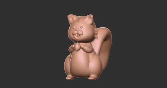 Squirrel animal character stl file for 3d print