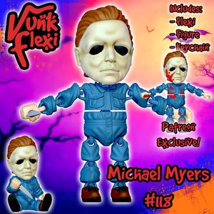 Halloween Michael Myers MultiColor Flexi Print-In-Place + figure & keychain