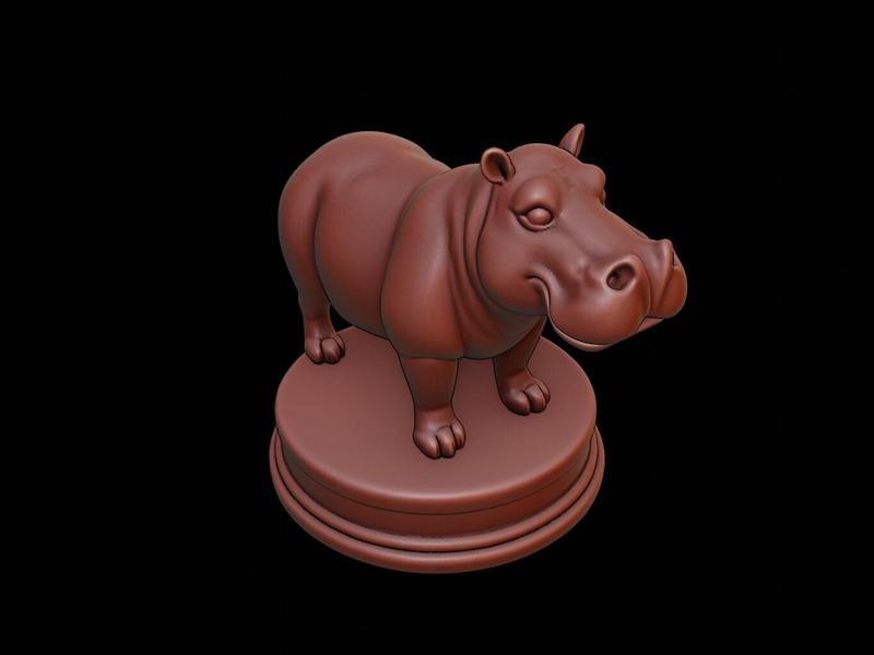 Hippopotamus Animal Figure Printable