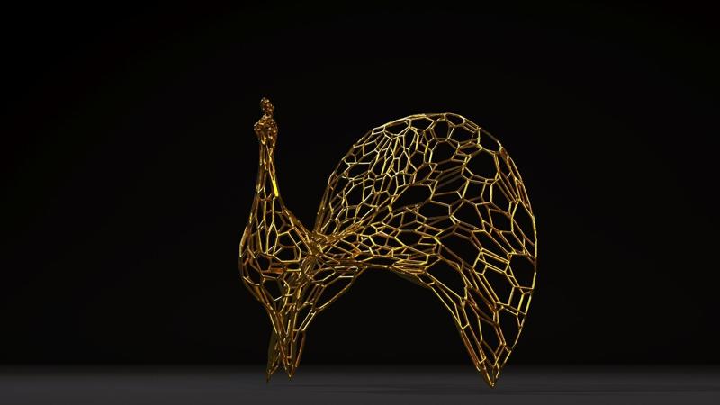 Decorative figurine peacock