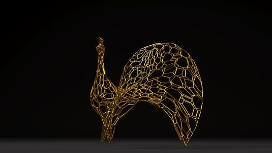 Decorative figurine peacock