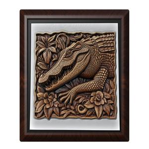 Crocodile animal wall art relief wall decor