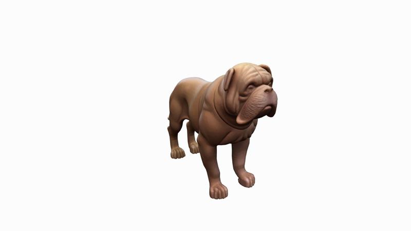 mastiff dog figurine