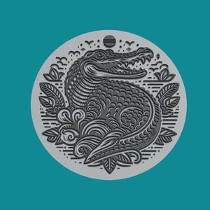 Crocodile Animal Medallion