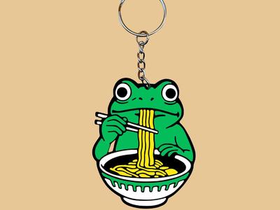Ramen Frog Keychain