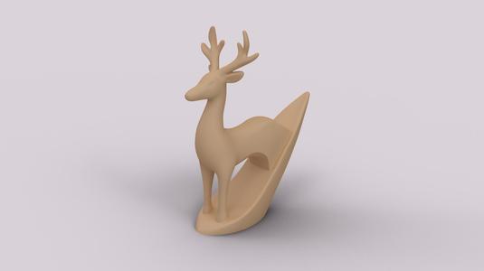 Minimalist Deer Sculpture