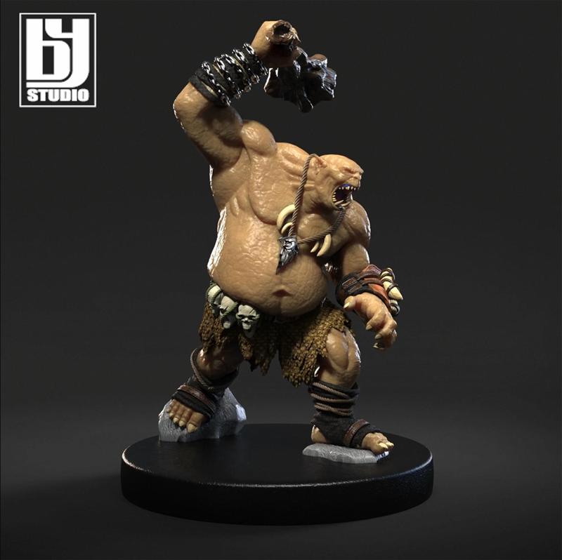 Ogre DnD 3D Print Model STL 3D print model Ogre RPG