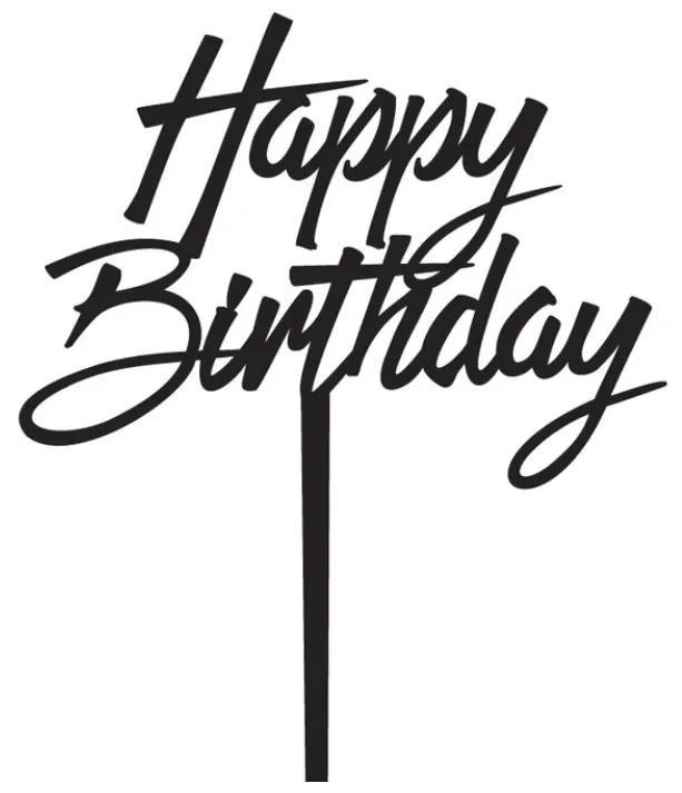 cake topper Happy Birthday   