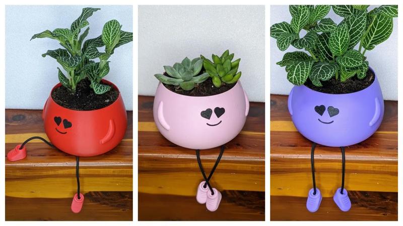 Valentine's Chunky Love Pot with Sneakers   