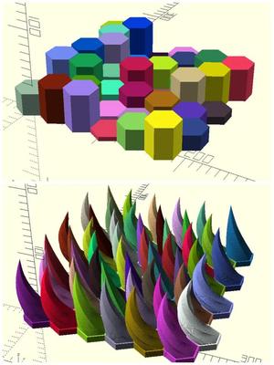 OpenSCAD Parametric Wall Art   