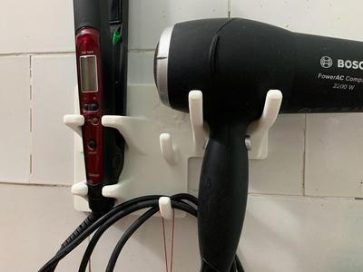 Hair fan and iron hook