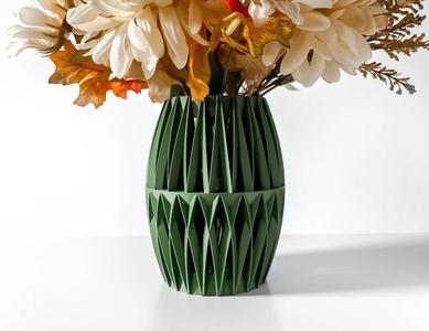 The Reni Vase, Modern and Unique Home Decor for Dried and Preserved Flower Arrangement  | STL File   