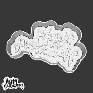 Halloween cookie cutters - happy halloween sign (style 3)