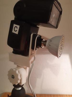 Umbrella and Flash holder with model light