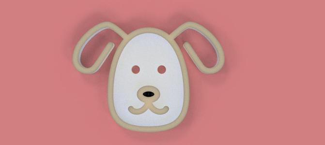 button with dog