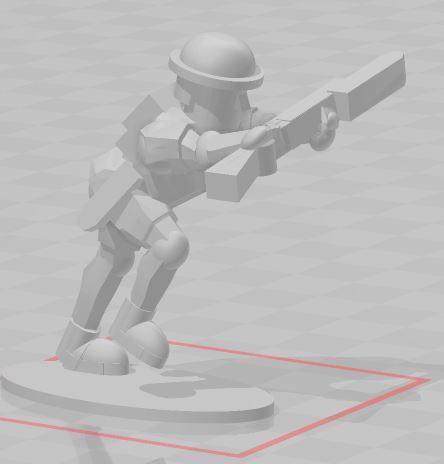 1/100 British 8th Army Infantry Charging