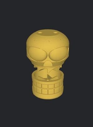 MINI GRINDER KEY RING RADICAL GRINDERKING 55X55X66 MM PRINTING IN SITU WITHOUT SUPPORTS FDM