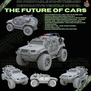3D Printable Police Tactical Vehicle – Armored Intervention Truck Model