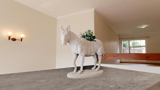 Donkey looking left planter vase flower pot 3d print file STL