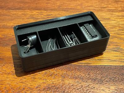 Gridfinity 4 Slot Box 1/2 Height Low Filament
