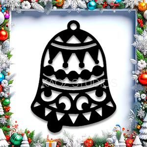christmas ornament bell decor 2d xmas decoration