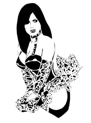 Girl stencil 44