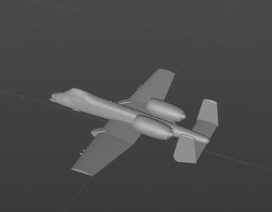 Warthog fighter 3D digital model