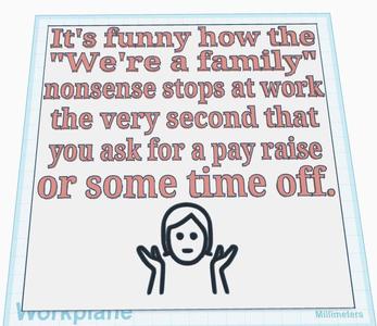 "We're a Family Sign" Sign