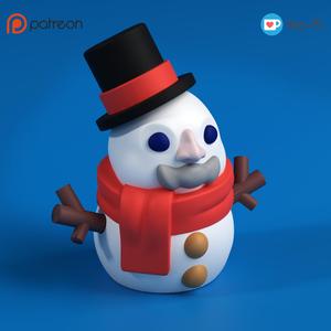 Snowman Christmas Ornaments - Snow moustache (no support)