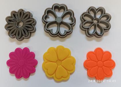 Cookie cutter stamp flower set no.1