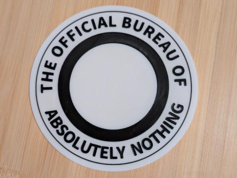 Büroschild, official Bureau of absolutely nothing