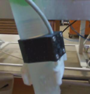 pvc pipe holder + button holder   