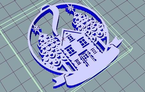 Christmas snow globe ornament