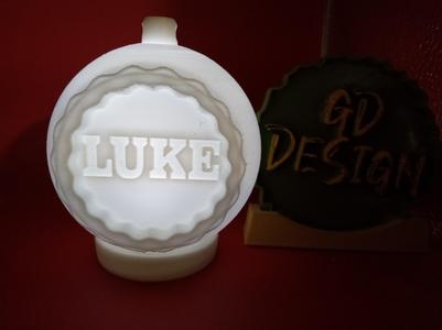 Star Wars Luke Skywalker 3D Christmas Ornament Light