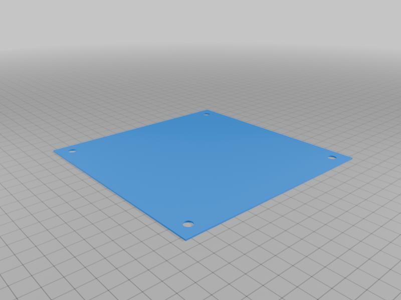 Cover Plate – 150x150mm with 4 Centered Holes (Parametric)