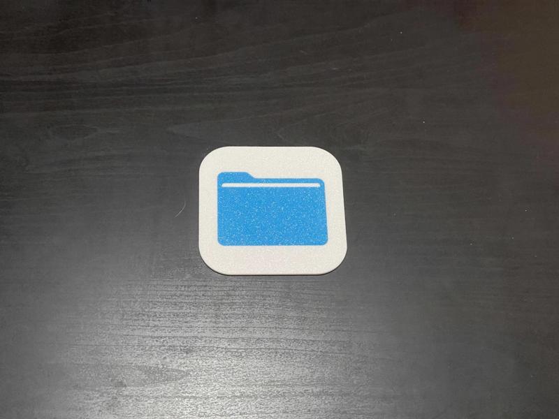 File App Icon for iPhone Coaster