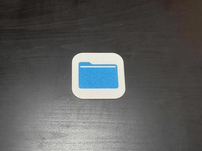 File App Icon for iPhone Coaster