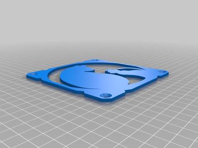 120mm fan grill / Cat silhouette