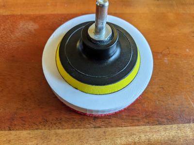 Drill Brush Scrub Pad Centering Jig