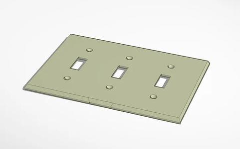 Triple light switch cover   