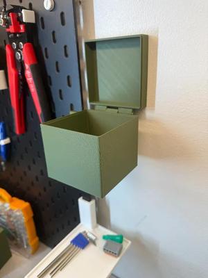 Side-mounted box with hinged lid for IKEA SKÅDIS   