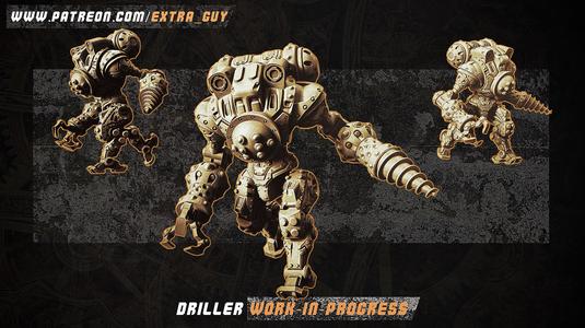 Steampunk Big Daddy 40mm and 60mm 3D Printable