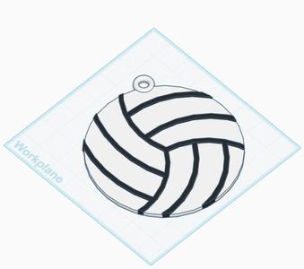 Copy of Volleyball Keychain   